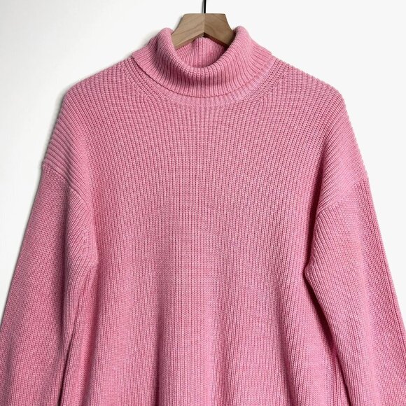 J. CREW Ribbed Cotton-Blend Relaxed Turtleneck Sweater - Picture 2 of 7